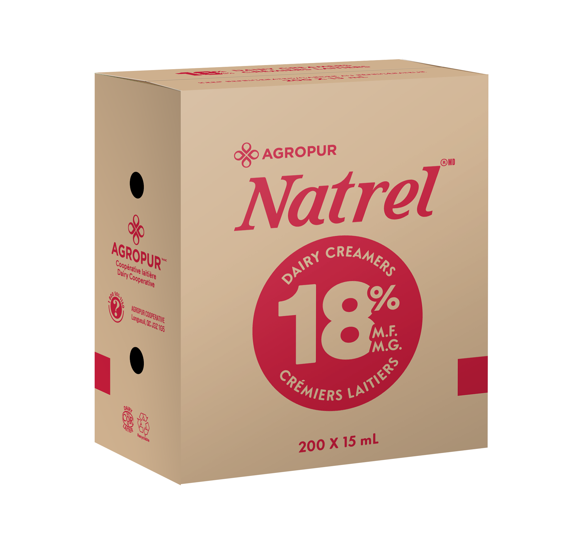 200X15ML NATREL 18% DAIRY CREAMER | Agropur Solutions